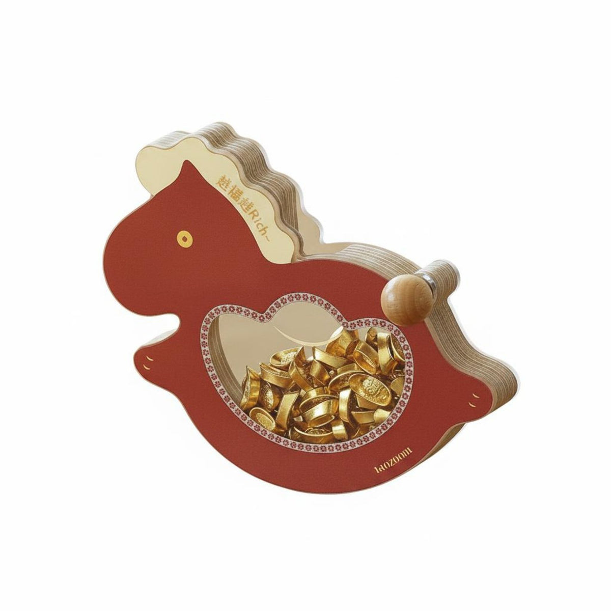 Desktop Rocking Horse Ornament Wealth-Attracting Wobble Horse Decoration Auspicious for Office