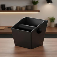 Espresso Puck Box Removable Espresso Bar Espresso Grounds Container Non-Slip Espresso Grounds Bin for Home Baristas, Kitchen Countertop