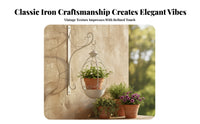 Decorative Scroll Wrought Iron Planter Bracket Arched Frame Plant Hanger