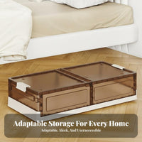 Wheeled Under-Bed Container Sturdy Underbed Rolling Bin Dustproof for Dorm Room