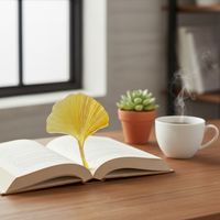 Ginkgo Leaf Acrylic Bookmark for Books and Planners