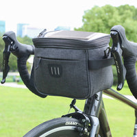 Wear-Resistant Two-Wheeler Handlebar Bag Mesh Side Pocket Scooter Handlebar Bag Transparent Top Panel Cycling Gear Press Screen Window