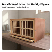 Solid Wood Pigeon Cage Sturdy and Sturdy Pigeon Pairing Cage Easy to Hygienic Avian Breeding Box for Outdoor, Backyard, Balcony