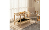 Rectangular Cat Bunk Bed Indoor Double-Layer Cat Bed Natural Furniture Sturdy for Multiple Cats, Kittens, Living Room, Bedroom