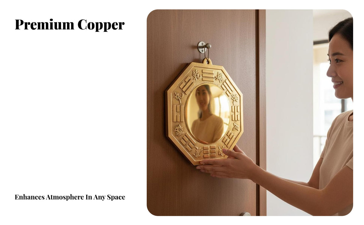 Ward off S Negative Energy Chinese Bagua Mirror Auspicious Convex Concave Bagua Mirror Brings Good Fortune Chinese Safeguarding Amulet Traditional Design for Homeowners, Spiritually-Minded People, Business Owners, Doorway, Home Entrance, Balcony