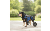 Adjustable Dog Wheelchair with Textile Sling Breathable Rear Leg Wheelchair Reflective Mobility Aid Stable for Disabled Dogs, Injured Pets, Daily Walks, Rehabilitation