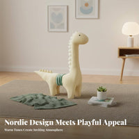 Sturdy Frame Knitted Giraffe Pouf Anti-Slip Feet Creature Stool Multi-Functional children's Furniture Nordic Design for Toddlers, Parents, Nursery, Living Room, Kindergarten