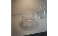 Transparent Flower-Arranging Holder Clear Holder with Perforated Top Cylindrical Floral Stem Organizer Compact for Florists, Diy Decorators, Vases, Table Centerpieces, Home Decor