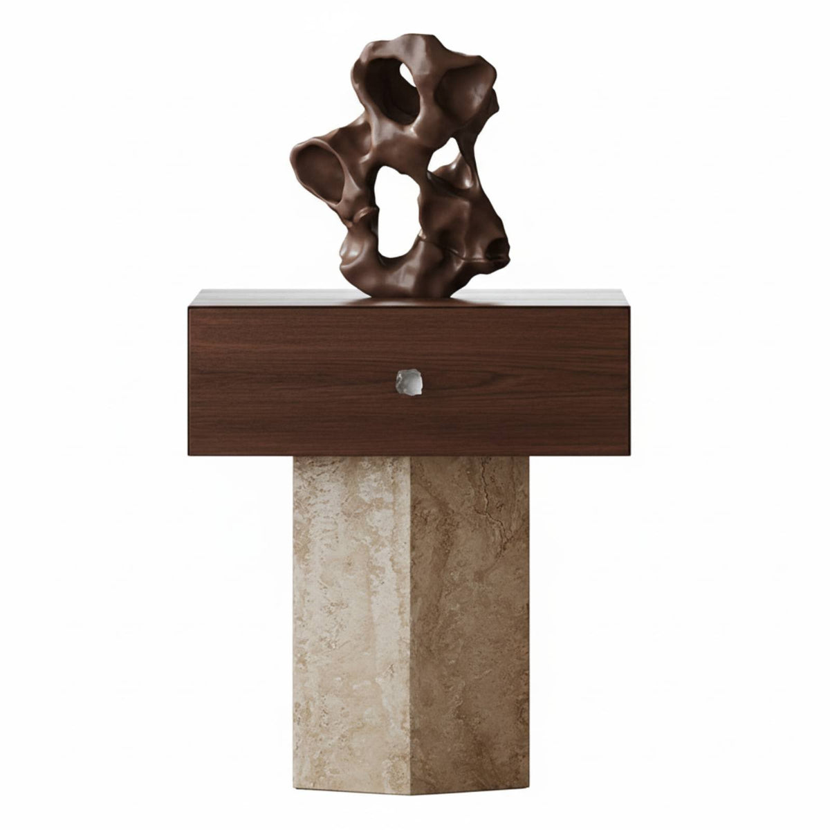 Sofa Side Table Wabi-Sabi design Mushroom-Shaped Storage Table Vintage Look