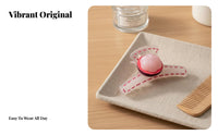 Fastener Sweet Design Jaw Grip Fastener Fruit Hair Grip Contrast Color No-Damage for Teenagers, Everyday Wear
