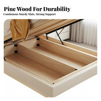 Headboardless Ottoman Bed Gas raise Mechanism Bedroom Furniture Space Saving for People with Small Rooms, Apartment Dwellers, Studio Flat, Guest Room