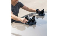 Metal Clamp Vacuum Mount Rack Cylindrical Handle Suction Cup Rack