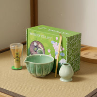 Matcha Starter Kit Gift Box Included Ceramic Matcha Bowl Whisk Set for Beginners