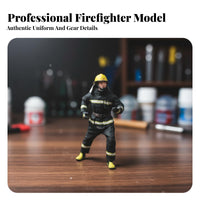 Firefighter Figurine Realistic Features Miniature Firefighter Model Firefighter Figurine Highly Detailed Scale Model Person