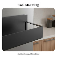Magnetic Refrigerator Shelf Drill Installation Magnetic Fridge Shelf Space Saving Kitchen Organizer for Renters, Washroom, Workshop, Laundry Room