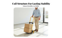 Foldable Portable Shopping Trolley Space Saving Folding Hand Cart Heavy Duty Lightweight Moving Cart Adjustable Handle for Shoppers, Homeowners, Travelers, Home Use, Travel, Airport, Warehouse