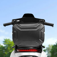Hard Shell Scooter Rack Bag Water Resistant Rear Rack Bag Reflective Strip Two-Wheeler Accessory PVC Leather