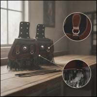 Motorcycle Saddlebags Leather-Style Saddlebags with Fringe Classic Motorcycle Side Bags for Motorcyclists