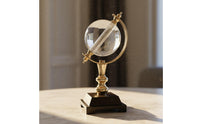 Crystal Globe Ornament Transparent Gold Metal Globe Ornament Transparent Metal Display Stand