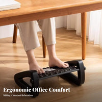 Non-Slip Adjustable beneath-desk Foot footrest Massage Texture Surface Adjustable Foot footrest for Office Workers, People with Sedentary regular routines, Students, Home, Living Room