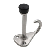 Stainless Steel Door Stopper with Hook Rubber Door Stop for Bathroom