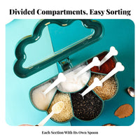Multi-Compartment Seasoning Box Food-Grade Material Multi-Grid Spice Holder Space-Saving Condiment Storage Box for Home Cooks, Families