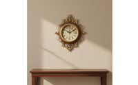 Ornate European Wall Clock Easy to Read Home Decor Item