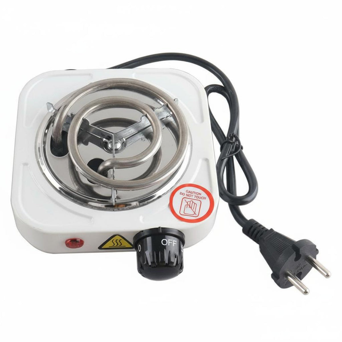 Single Electric Burner Compact Single Coil Hot Plate for Dorm Room, Hookah Users