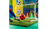 Easy to Assemble Kids Soccer Goal with Pump Outdoor Soccer Goal with Ball Sturdy Toy Compact for Toddlers, Garden, Playroom