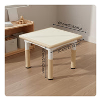 Multifunctional Square Plastic Play Table Rounded Corners Kids Multi-Activity Table Set Easy to Clean Children's Drawing Desk Anti-Slip Feet for Toddlers, Preschoolers, Kindergarten, Playroom