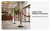 Rust-Resistant Stainless Steel Stanchion Weighted Base Stainless Steel Queue Pole Easy to Inches Tall Stanchion Post Set Elegant Design for Event Organizers, Venue Managers, Business Owners, Museums, Exhibition Centers, Theaters, Airports