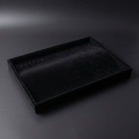 Rectangular Jewelry Tray with Hooks Shallow Necklace Display Tray Soft Necklace Organizer Box with Hooks Elegant for Dresser