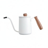 Coffee Kettle Accurate Stream Control Wooden Handle Coffee Pot Anti-Rust Gooseneck Kettle for Cafe, Office