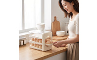 Egg Storage Box Clear Egg Organizer with Drawers Transparent for Kitchen