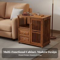 Chinese Design Mobile Tea Ceremony Table Movable with casters Living Room Furniture Multitier Storage Serving Cart Integrated Electric Kettle for Homeowners, Hosts, Adults, Home, Kitchen, Office