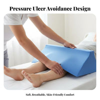 Pressure Relief Ankle Protector Cushion Ergonomic Design Heel Protector Pillow Soft Cover for Paralyzed Individuals, Elderly, Hospital