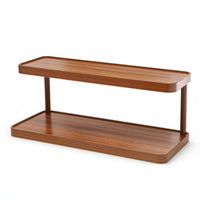 Countertop Shelf Organizer Wooden Desktop Storage Rack Multi-Purpose for Vanity