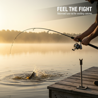 AOSHA Qianjun 2.1m Ultralight Lure Fishing Rod M Power Fiberglass Stream Handle Spinning/Casting Rod