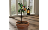Iron Art Solar Hummingbird Lantern Easy to Install Hummingbird Garden Stake Lantern Auto on/deactivate for Patio