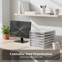 Multi-Layer A4 Paper Cabinet Large Capacity Desk Organizer Multifunctional