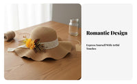 DIY Straw Hat Kit Handmade Floral Hat Decoration Kit Lace Decorative Craft Supplies for Adults, Group Activities, Vacation, Parties