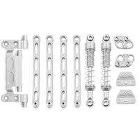 Aluminum Rear Shock Absorption System Kit CNC-Machined Rear Shock Absorption System Upgrade Kit Polished Metal RC Car Part