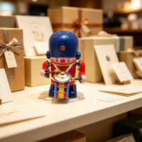Clockwork Robot Metal Tin Robot Desktop Metal Toy for Office Desk, Home Decor