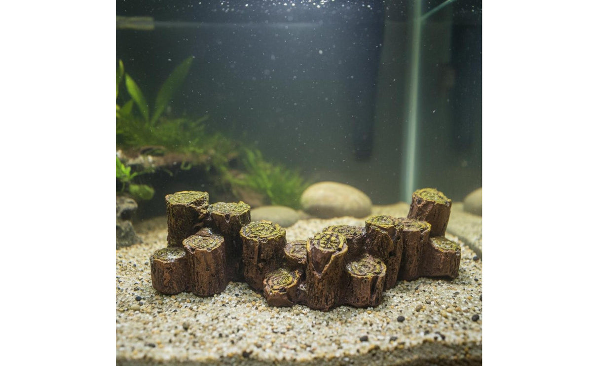 Aquatic Habitat Bridge Decoration Realistic Design Resin Rockery Decoration Artificial Driftwood Decor Provides Shelter & Hiding
