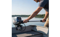 30 Horsepower Outboard Engine Extension Handle Black and Silver Tiller Extension Handle