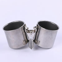 Parrot Feeder Stainless metal avian Bowl with Rolled Edge, avian Food Cup and Parrot Water Bowl with Clamp Holder for Cockatiel Feeder