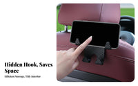 2-in-1 Car Bag Holder Phone Mount Hidden Design Rear Seat Phone Holder Hook 2 in 1 Car Headrest Hook Multi-Functional for Desk