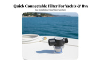 Water Pump Strainer Easy to Clean Boat Water Pump Pre-Strainer 50 Mesh Pipe Strainer Transparent Bowl Plumbing Fitting