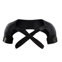 Bi-Directional Adjustment Double Shoulder Support Strap Breathable Cross-over Shoulder Harness Injury Protection Posture Corrector Pain Relief for Athletes, Gym