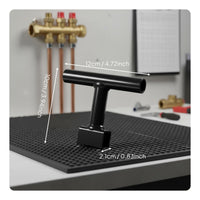 Non-Slip Underfloor Heating Manifold Key Labor-Saving Heating Manifold Valve Tool Extended Design T-Handle Valve Wrench for Plumbers, DIY Enthusiasts, Tight Tight Areas